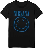 Nirvana T-Shirt Blue Smiley Unisex Black S