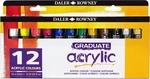 Daler Rowney Graduate Zestaw Farb Akrylowych 12 x 22 ml