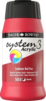 Daler Rowney System3 Akrylová farba 500 ml Cadmium Red Hue