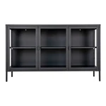 Czarna metalowa witryna 140x85 cm Brisbane – House Nordic