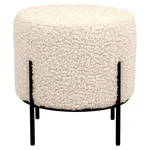 Kremowy puf z materiału bouclé Alford – House Nordic