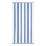Biały/niebieski bawełniany ręcznik kąpielowy 70x120 cm Stripe Jacquard – Bianca