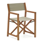 Zielone/naturalne drewniane krzesła ogrodowe zestaw 2 szt. Thianna – Kave Home