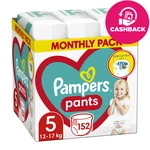 Pampers Pants 5 11-18 kg 152 ks,PAMPERS Activ Baby-Dry Pants Nohavičky plienkové jednorazové 5 (12-17 kg) 152 ks - MESAČNÁ ZÁSOBA