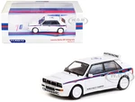 Lancia Delta HF Integrale White with Red and Blue Stripes "Martini 6 - World Rally Champion" "Road64" Series 1/64 Diecast Model Car by Tarmac Works