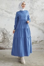 InStyle One Layer Detail Loose Dress - Indigo