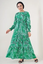 Bigdart 2145 Patterned Hijab Dress - Green