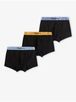 Set of three men's boxers in black Pepe Jeans Elrod - Men