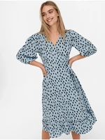 Light blue lady polka dots wrap midishats ONLY Olivia - Ladies
