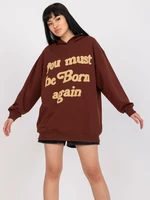 Brown hoodie with long sleeves