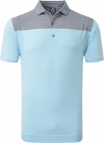 Footjoy End-On-End Block Mens Polo Shirt White/True Blue/Navy XL