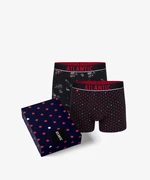 Pánske boxerky Stars ATLANTIC 2Pack + darčeková krabička - tmavomodrá, tmavomodrá