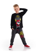 Mushi Black Skateboard Boys' Pants Suit