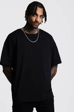 XHAN Black Basic Loose Fit Oversized T-shirt