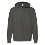 Grafitowa bluza męska z kapturem Lightweight Zip Thru Hooded Sweat Fruit of the Loom