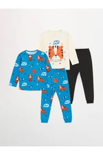 LC Waikiki Crew Neck Long Sleeve Baby Boy Pajamas Set 2-Pack