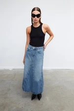 VATKALI Maxi denim skirt