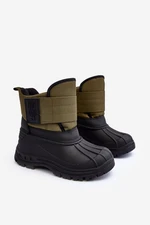 Children's insulated snow boots with velcro fastener Khaki Big Star