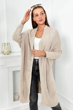 Sweater with batwing sleeves light beige