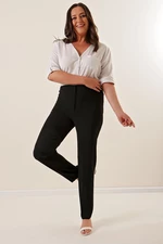 By Saygı Imported Crepe Wide Size Pants with Elastic Sides.