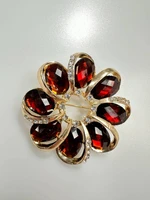 Brooch XZ459-222 Gold + Brown