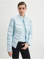 Light blue womens double-sided quilted jacket Guess Janis - Ladies