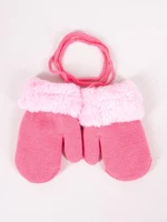 Yoclub Kids's Girls' Single-Finger Double-Layer Gloves RED-0001G-AA10-003