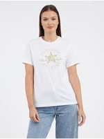 Bílé dámské tričko Converse Chuck Taylor Floral - Dámské
