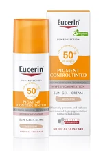 Eucerin Pigment Control Emulze na opalování na obličej s depigmentačním účinkem SPF 50+ středně tmavá 50 ml Eucerin Pigment Control Emulze na opalování na obličej s depigmentačním účinkem SPF 50+ středně tmavá 50 ml