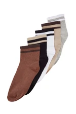 Trendyol Men's Multicolored Cotton 5-pack Stripe College-Tennis-Medium Socks