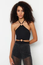 Trendyol Black Knitted Window/Cut Out Detailed Body With Snap Snaps