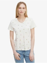 White Women Patterned T-Shirt Tom Tailor - Women