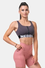 NEBBIA Smart Zip sports bra