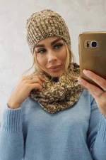 Ladies fleece set Lucyna K317 khaki+ecru