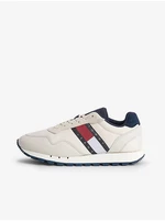 Beige Mens Leather Sneakers Tommy Jeans - Men