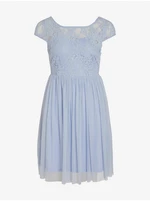 Light blue lady dress with lace VILA Ulcricana - Ladies