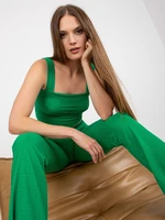 Green Women's Casual Set with Trousers