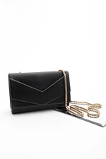 Marjin Women's Clutches & Shoulder Bags, Gold Color, Chain Strap Ginle, black