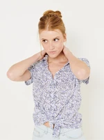 Blue and White patterned blouse CAMAIEU - Ladies