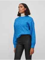 Blue sweater with balloon sleeves VILA Oya - Women