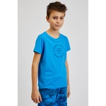 SAM 73 Modré chlapčenské bavlnené tričko s potlačou SAM73 Pyrop