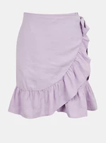 Purple wrap skirt with ruffle ONLY Olivia - Women