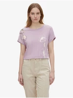 Svetlofialové dámske tričko s potlačou Tom Tailor