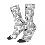 Cool Chainsaw Man Makima Sports Socks Anime Polyester Long Socks for Unisex Sweat Absorbing