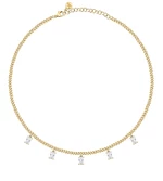 Morellato Elegantní pozlacený náhrdelník s přívěsky Baguette SAVP01