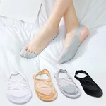 1pairs Summer Ice Silk Boat Socks Women Forefoot Pad Shallow Hollow Sling Silicone Non-slip Invisible Sock For High Heels Shoes