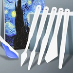 1set Mixed Plastic Palette Knife Set Scraper Spatula Shove Knife Painting Artist Oil Painting Watercolor Tools For Student