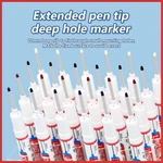 Haile 5/10Pcs/Set 20mm Deep Hole Long Nib Head Markers For Metal Perforating Pen Waterproof Bathroom Woodworking Decoration Pen