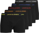 Jack&Jones 5 PACK - pánské boxerky JACBLACK 12242494 Black S