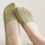 New Women Solid Color Breathable Invisible No Show High Quality Thin Boat Socks Flower Lace Mesh Sock Slippers For Women